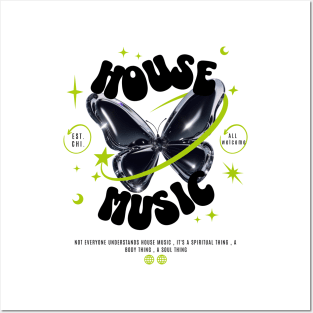 HOUSE MUSIC  - Butterfly Y2K Steez Posters and Art